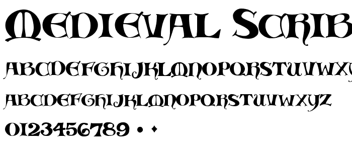 Medieval Scribish font
